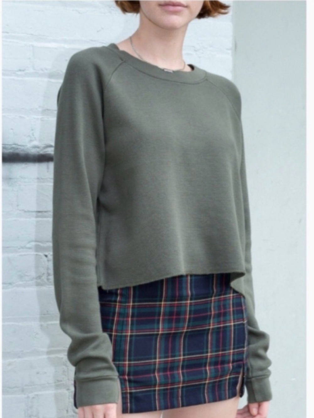 Brandy Melville Abigail Thermal Waffle Long Sleeve